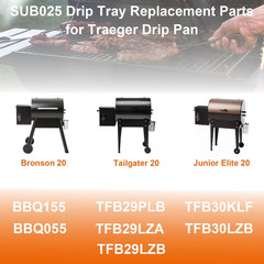 Delsbbq SUB025 Drip Tray for Traeger Grill, Bronson 20 BBQ055 Junior Elite 20 Ta