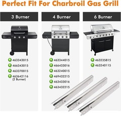 Grill Replacement Parts 6 Burner Tube Heat Plate Carryover Tube Igniter Kit