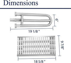 Stainless Steel Grill Heat Plates Heat Shield Grill Burners for DCS Grill Parts