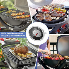 60070 Grill Temperature Gauge Replacement for Weber Q1200 Q220 Q2200 Q120 Oval T