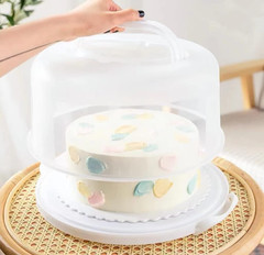 Large 10 Inch Cake Carrier Keeper Stand with Handles and Lids Container for Tran