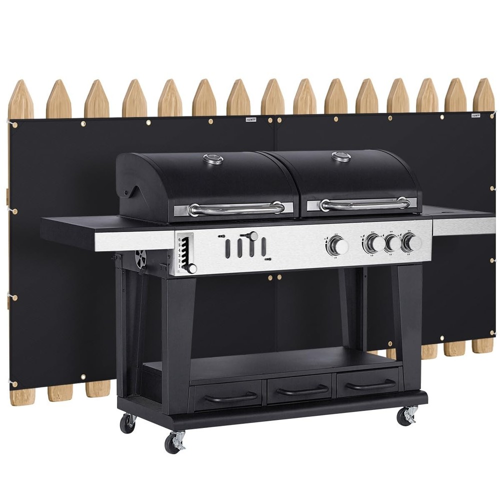 FIREWESS Heat Shield Behind Grill 3’x6′ Heat Shield Mat for Deck Fence, Raili…