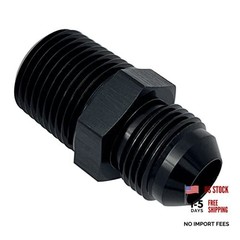 Straight Aluminum 8AN Flare to 3/8″ NPT 8AN to 3/8 NPT Black, 0 Degree -1 PC
