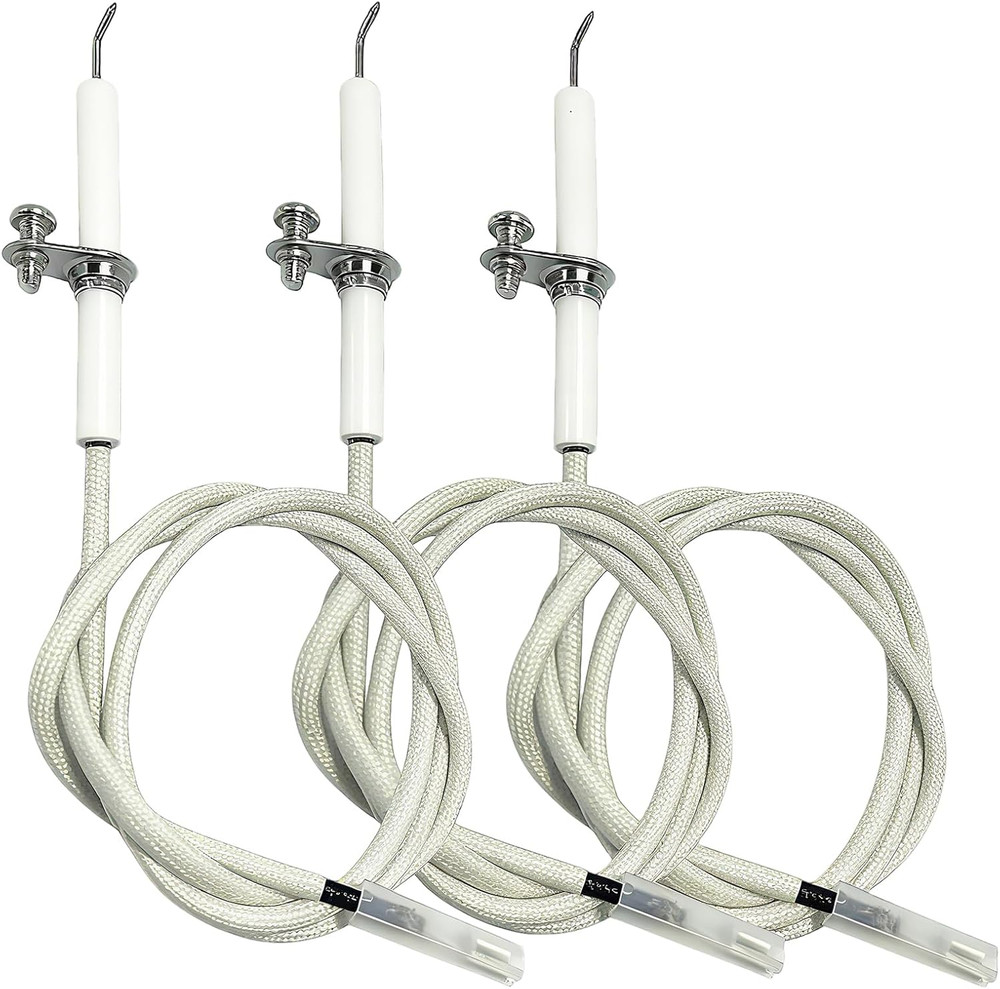 3 Pack Grill Igniter Wire Kit & Ceramic Electrode Replacement Parts – Compatible