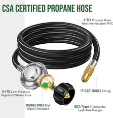 Propane Hose Adapter Regulator for Blackstone 17” 22” Griddles Pit Boss