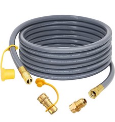 1/2 inch ID Natural Gas Hose 24 Feet with Quick Connect Fitting BBQ Grill Heater