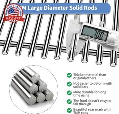 Stainless steel 2 Packs Grill Grates with 5 Packs Flavorizer Bars for Weber Spir