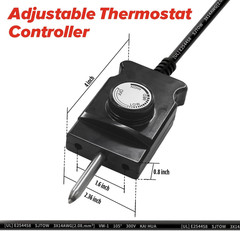 Upgrade Universal 1650W 15A Electric Smoker Heating Element Kits with Adjustable