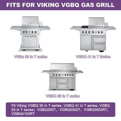 1 Pack 54911 Cooking Grid Grates with 2 Pack 54921 for Viking VGBQ 30 in T Se…