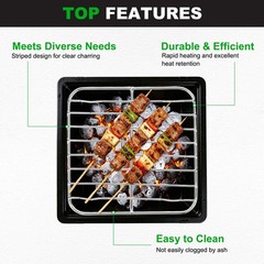 2 Pack Grill Grate Replacement, Steel Grill Grates for BBQ Parts [4.33 Inch]