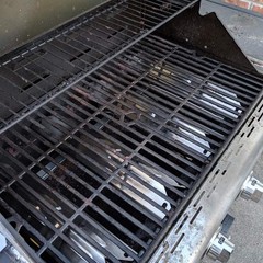 Grills Heat Plates Stainless Steel 4-Pack 14 15/16″ for Kenmore 3/4/5 Burner