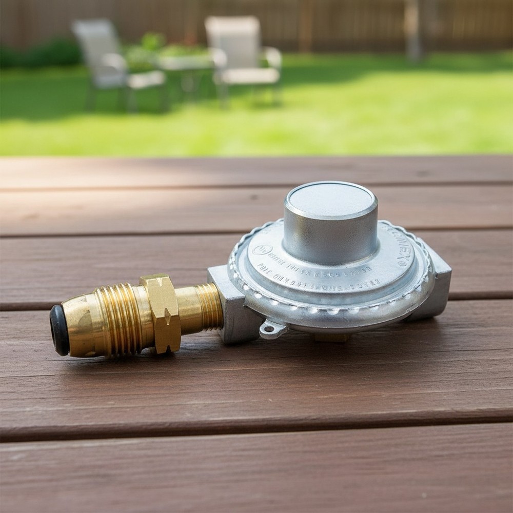 Compact 11″ Water Column Low Pressure Regulator for BBQ Grills & Appliances