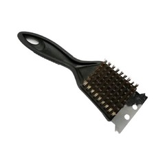 Triangular Grill Brush 16cm Head + Flat Brush 7cm Width Stainless Steel