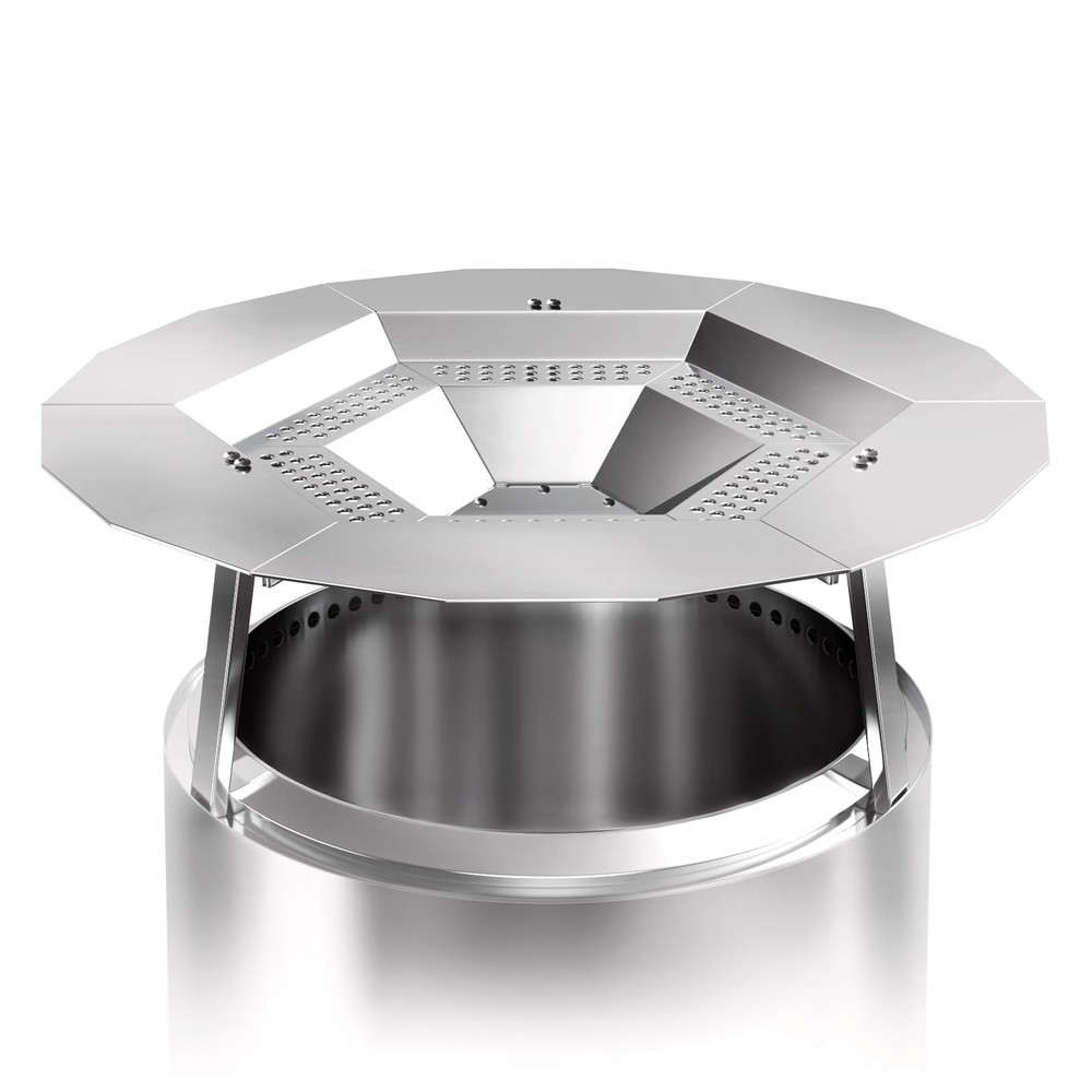 Portable Heat Deflector for 19.5″ Fire Pit, 304 Stainless Steel Heat Diffuser wi