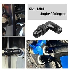 Bulkhead Fitting Flare Male to Male Adapter Union with 6AN Lock AN10 90 Degree