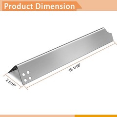 BBQ Heat Plate Shield Tent for Brinkmann 8106680S 15 1/16×2 5/16 Inch 6 PCS