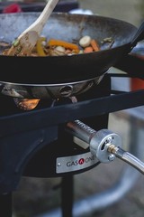 Gas One Propane Single Burner Camp Stove High Temp Red Qcc Steel Braided