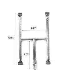 Stainless Steel BBQ Grill Burner Replacement, 2 Pack for 28″ Grill Top, Tube & S
