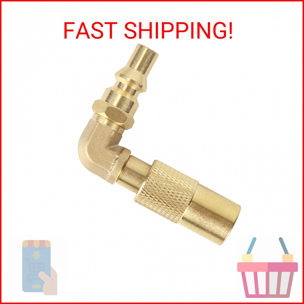 Tinoaly 1/4″ RV Quick Link Adapter, Propane Elbow Connect Fitting for Blackstone