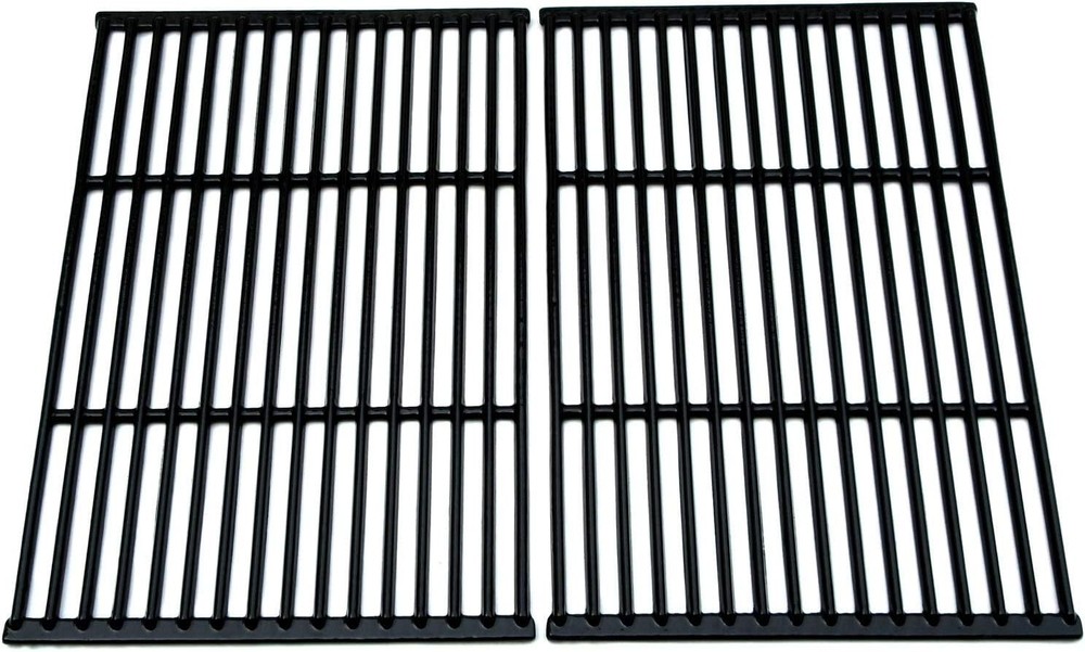 Grill Grates BBQ Grate Grid 19×25″ 2pcs Porcelain Coated Cast Iron Replacement