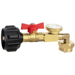 GASPRO Upgraded Propane Refill Adapter with Valve and 1 lb to 20 lb, Golden
