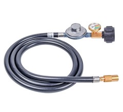5FT Propane Regulator & Hose, Griddle Regulator with Gauge for 17”/22” Griddles