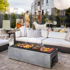 onlyfire Foldable X‑Marks Heavy‑Duty Steel Fire Pit Grate, 44 X 15‑Inch