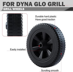 7 Inch Grill Wheel Replacement for Dyna Glo Grill Parts DGF493BNP DGH474CRP Gril