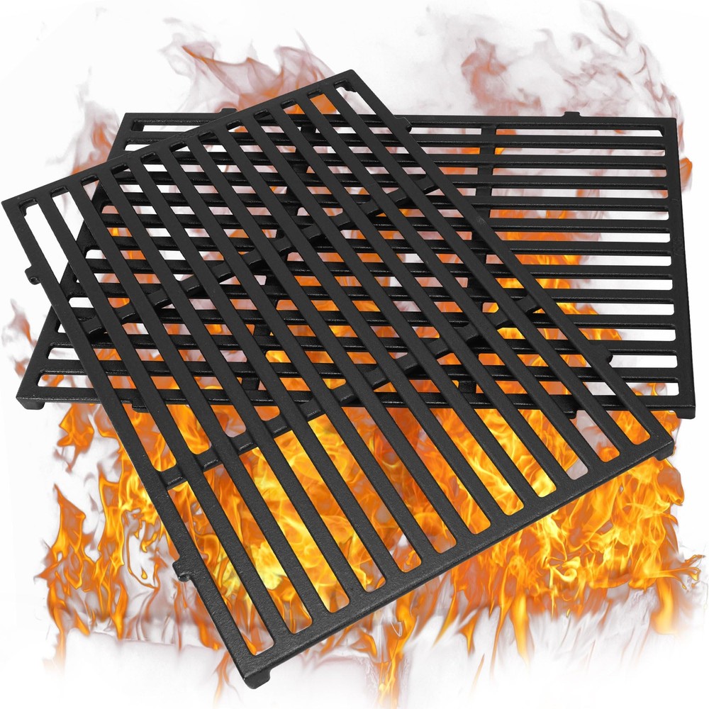 Cast Iron Grill Grates 17.5 Inch for Weber Spirit 300 Series BBQ Cooking Grids