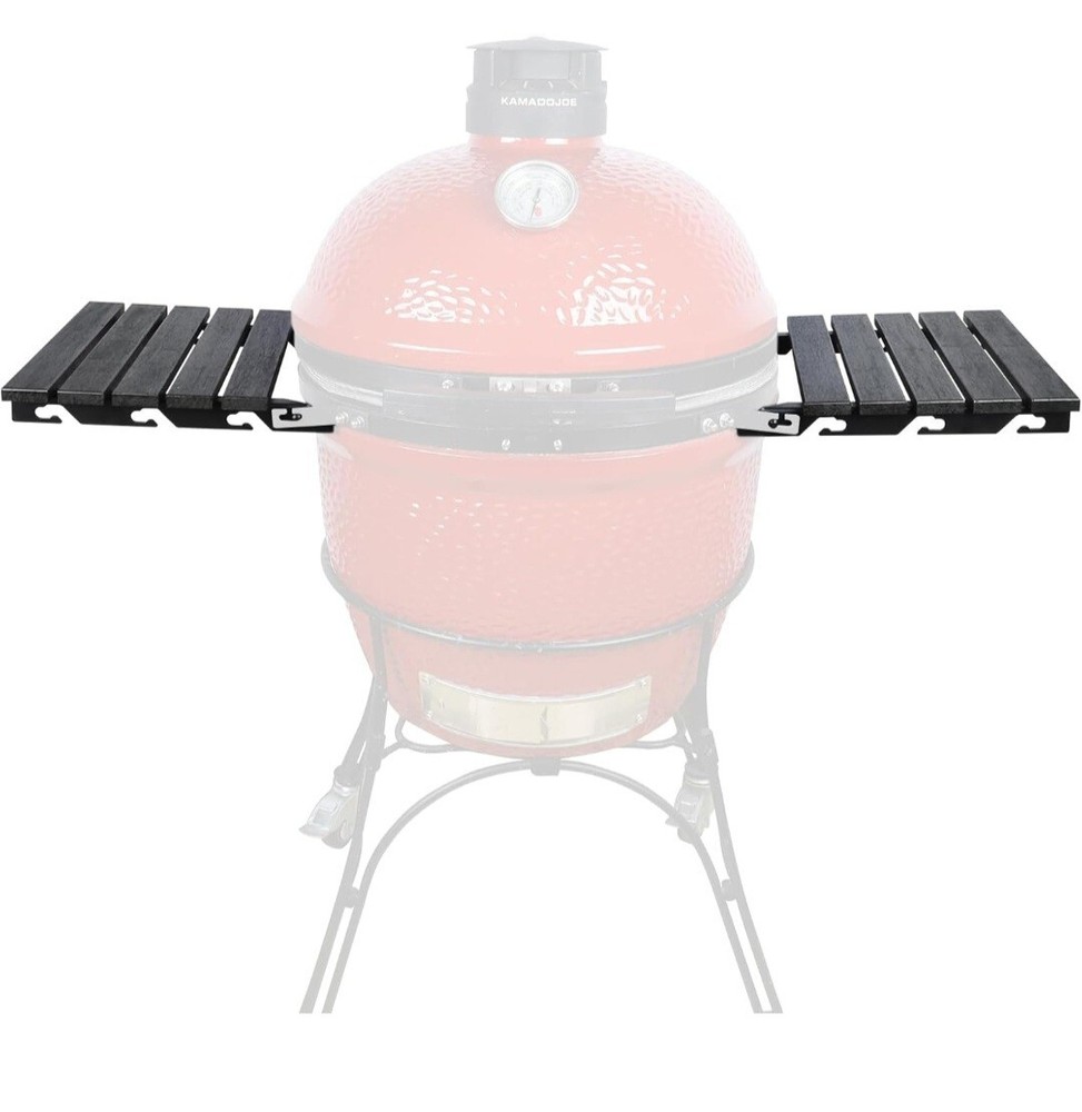 Side Shelves for Kamado Joe Classic Series. Grill Side Bamboo Shelves 5 Slats