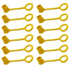 Yellow 1/4 Quick Connect Dust Cap for Industrial Hose Fittings 12 or 2