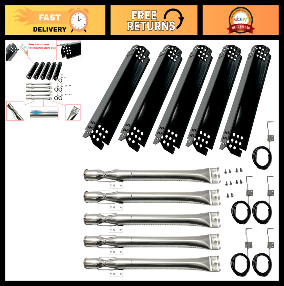 5-Pack Gas Grill Replacement Parts Kit for 5-Burner Nexgrill Models – Burner, He
