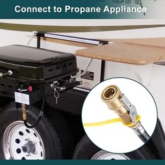 1/4″ Extension Manguera De Conexion Rapida Con Codo Adaptador Para Propano NUEVO