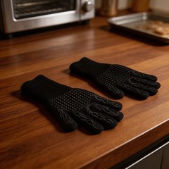Heat Resistant Barbecue Gloves With Extended Cuff For Grilling And Oven Use