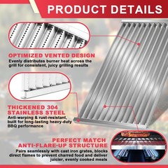 G362-2100-W1 Grill Emitter Plates for Charbroil Commercial 17 1/8″L, silver