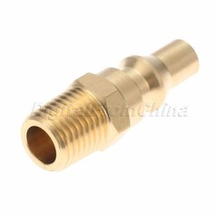 Brass Propane Gas Adapter Connector Quick Connect 1/4″ NPT Full Flow Male Plug