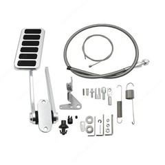 Universal Polished Aluminum Accelerator Pedal With Cable Kit NEW