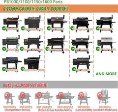 Flame Broiler Main Plate and Slider for Pit Boss Replacement Parts in PB1600, PB