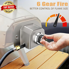 Gas Burner Attachment for Karu 12 / 12G / Karu 2 & Fyra 12 Pizza Ovens No Assemb
