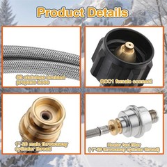 Propane Fuel Filter F273699 with 6FT Hose Compatible with Buddy 6351207 6351200