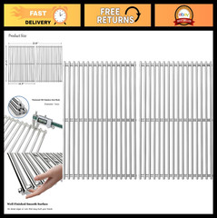 17.5″ Stainless Steel Grill Grates Replacement for Weber Spirit & Genesis Gas Gr