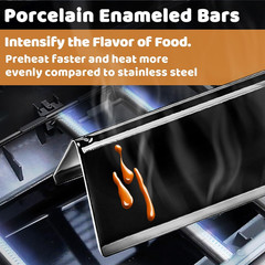 15.3″ Flavorizer Bars for Weber Spirit II 300 E-310 S-310 7636 Porcelain Steel