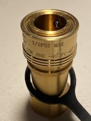 NEW – Natural Gas 3/8″ in NPT x QD Quick Disconnect, 1/2 PSI MAX, 3/8QDD-DK