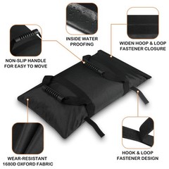 130LBS Extra Large Umbrella Base Weight Set of 2, Patio Fillable Sand Bags fo…