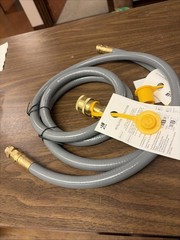 GasSaf 8 FT 1/2 ID Natural Gas Hose with Quick Connect Fitting Conversion