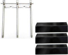 Grill Burners Heat Shield Plates Replacement Parts Kit for Sonoma CGR27 (Black)