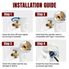 12FT QCC1/ Type 1 Propane Hose Adapter for Weber Q Blackstone Buddy Heater