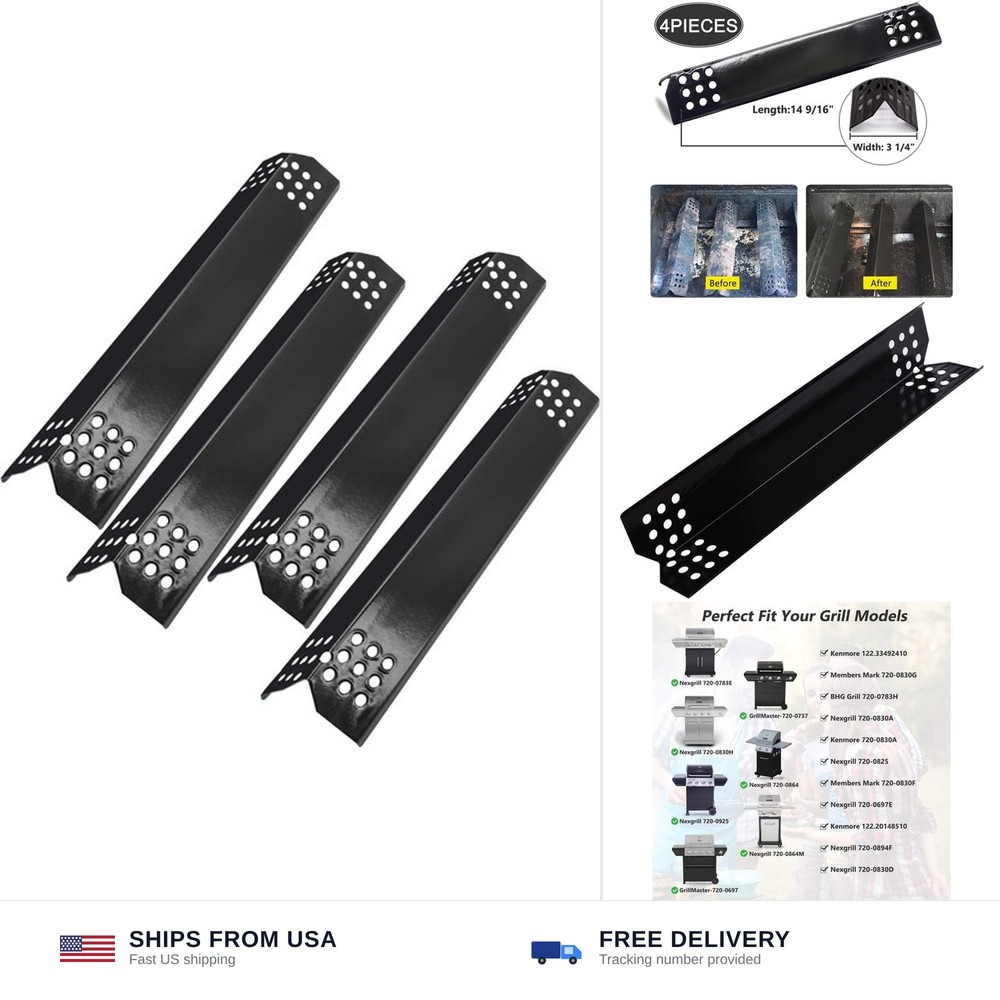 4 Pcs Flame Tamers for Grill Master Grillmaster 720-0697, Nexgrill 720-0783E,…