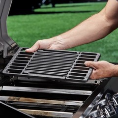 Master Forge 19.5-in x 7.75-in Rectangle Cast iron Grilling grate Expandable NEW