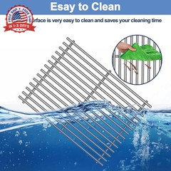 Stainless steel 2 Packs Grill Grates with 5 Packs Flavorizer Bars for Weber Spir